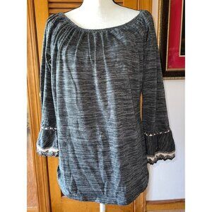 Lildy Double Lace Sleeve Tunic — XL
